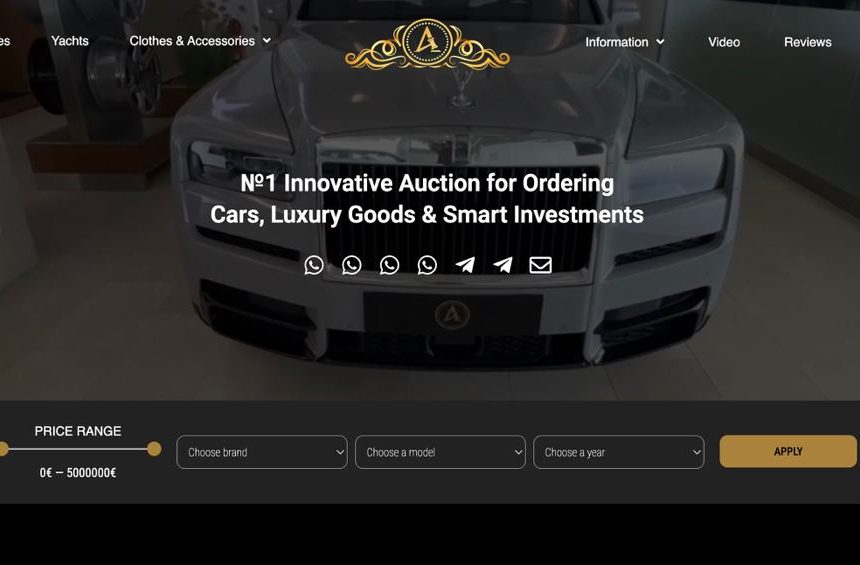 №1 Innovative Auction Innovative European Platform for Purchasing Cars, Luxury Goods, and Investment Assets with Maximum Value
